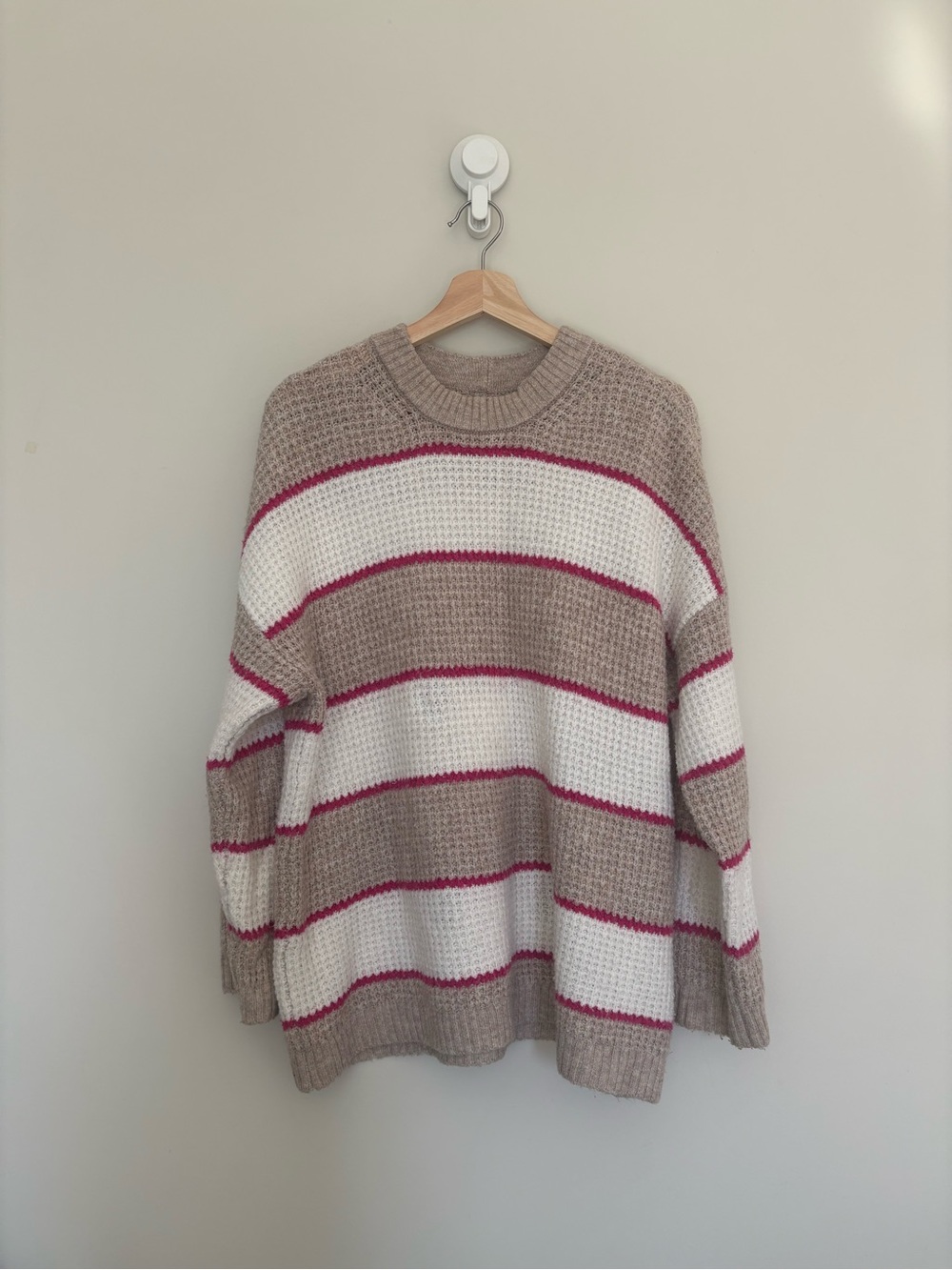 American Eagle Striped Knit Crewneck Sweater